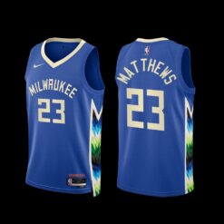 Milwaukee Bucks Wesley Matthews 2022-23 City Edition Jersey Blue
