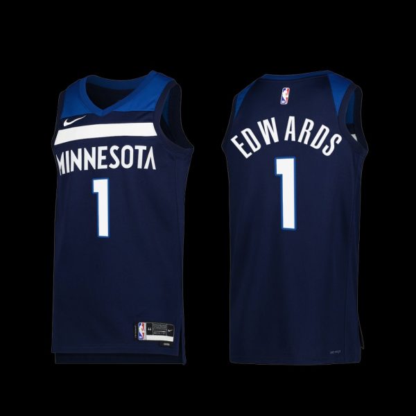 Minnesota Timberwolves Anthony Edwards 2022-23 Icon Edition Jersey Navy Minnesota Timberwolves Anthony Edwards 2022-23 Icon Edition Jersey Navy