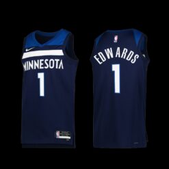 Minnesota Timberwolves Anthony Edwards 2022-23 Icon Edition Jersey Navy
