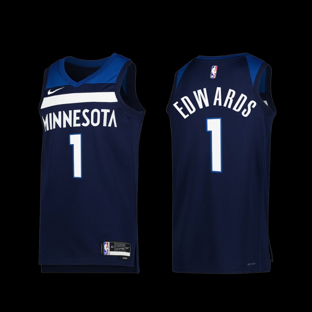 Minnesota Timberwolves Anthony Edwards 2022-23 Icon Edition Jersey Navy Minnesota Timberwolves Anthony Edwards 2022-23 Icon Edition Jersey Navy
