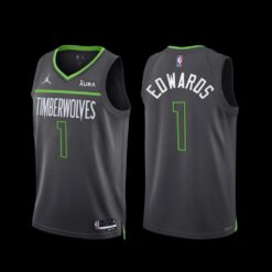 Minnesota Timberwolves Anthony Edwards 2022-23 Statement Edition Jersey Anthracite