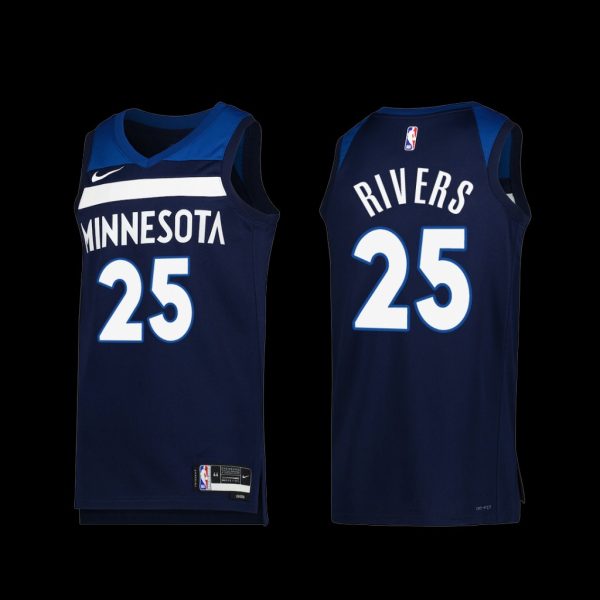 Minnesota Timberwolves Austin Rivers 2022-23 Icon Edition Jersey Navy Minnesota Timberwolves Austin Rivers 2022-23 Icon Edition Jersey Navy