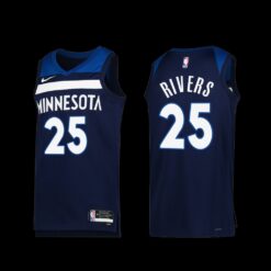 Minnesota Timberwolves Austin Rivers 2022-23 Icon Edition Jersey Navy