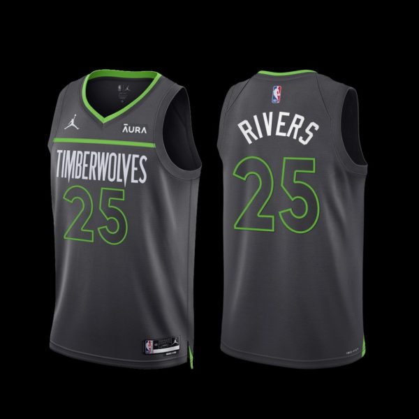 Minnesota Timberwolves Austin Rivers 2022-23 Statement Edition Jersey Anthracite Minnesota Timberwolves Austin Rivers 2022-23 Statement Edition Jersey Anthracite