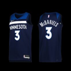 Minnesota Timberwolves Jaden McDaniels 2022-23 Icon Edition Jersey Navy