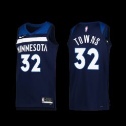 Minnesota Timberwolves Karl-Anthony Towns 2022-23 Icon Edition Jersey Navy