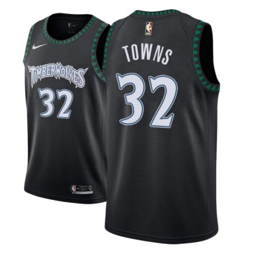 Minnesota Timberwolves Karl-Anthony Towns Black Classic Jersey