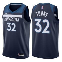 Minnesota Timberwolves Karl-Anthony Towns Navy Icon Jersey