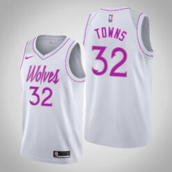 Minnesota Timberwolves Karl-Anthony Towns White Earned Jersey