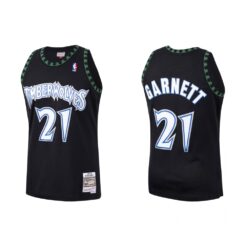 Minnesota Timberwolves Kevin Garnett Black Throwback Jersey