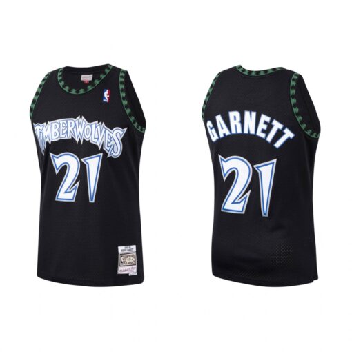Minnesota Timberwolves Kevin Garnett Black Throwback Jersey