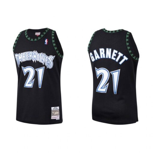 Minnesota Timberwolves Kevin Garnett Black Throwback Jersey