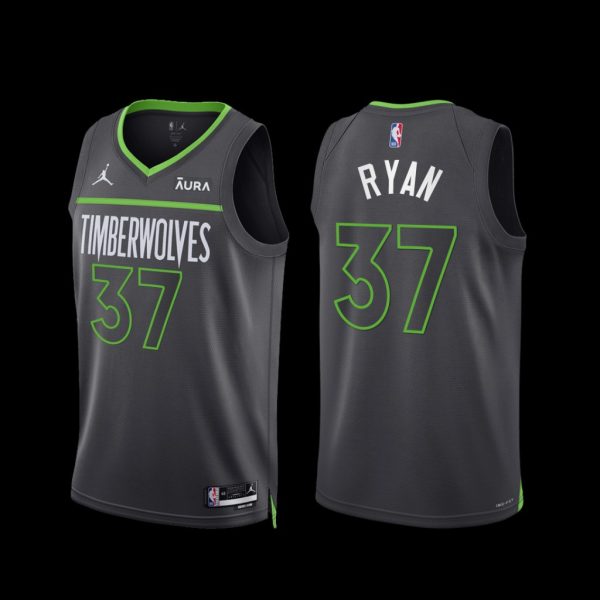 Minnesota Timberwolves Matt Ryan 2022-23 Anthracite Statement Edition Jersey Minnesota Timberwolves Matt Ryan 2022-23 Anthracite Statement Edition Jersey