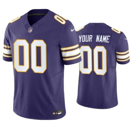 Minnesota Vikings Custom Purple Classic Limited Jersey