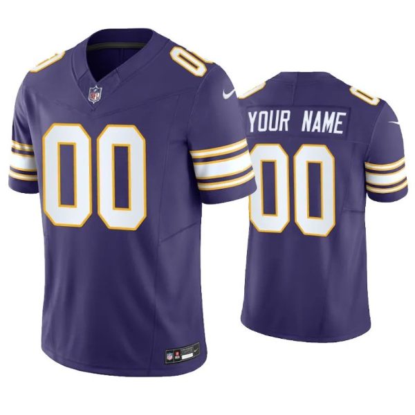 Minnesota Vikings Custom Purple Classic Limited Jersey Minnesota Vikings Custom Purple Classic Limited Jersey