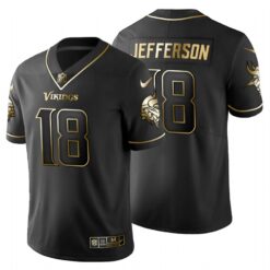 Minnesota Vikings Justin Jefferson Black Golden Limited Jersey
