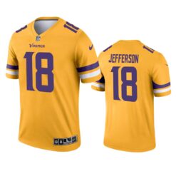 Minnesota Vikings Justin Jefferson Gold Inverted Limited Jersey
