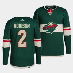 Minnesota Wild Calen Addison Home Green Jersey