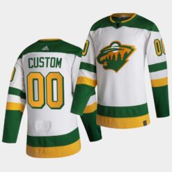Minnesota Wild Custom Reverse White Jersey