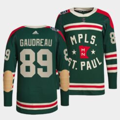 Minnesota Wild Frederick Gaudreau Winter Classic Green Jersey