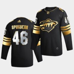 Minnesota Wild Jared Spurgeon Golden Edition Limited Black Jersey