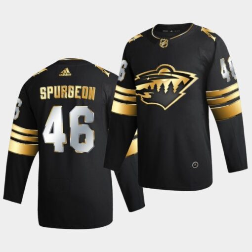 Minnesota Wild Jared Spurgeon Golden Edition Limited Black Jersey