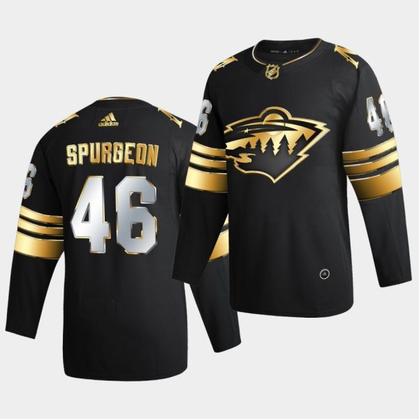 Minnesota Wild Jared Spurgeon Golden Edition Limited Black Jersey Minnesota Wild Jared Spurgeon Golden Edition Limited Black Jersey