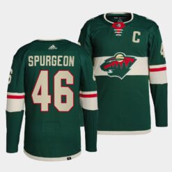 Minnesota Wild Jared Spurgeon Home Green Jersey