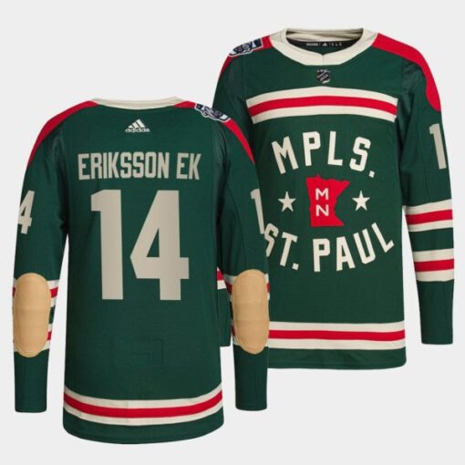 Minnesota Wild Joel Eriksson Ek Winter Classic Green Jersey