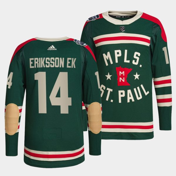 Minnesota Wild Joel Eriksson Ek Winter Classic Green Jersey Minnesota Wild Joel Eriksson Ek Winter Classic Green Jersey