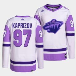 Minnesota Wild Kirill Kaprizov HockeyFightsCancer White Jersey