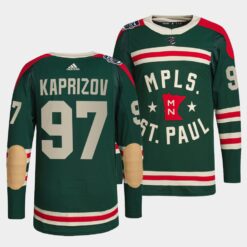 Minnesota Wild Kirill Kaprizov Winter Classic Green Jersey