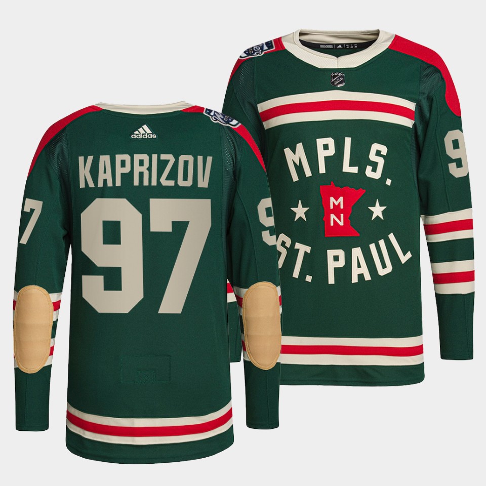 Minnesota Wild Kirill Kaprizov Winter Classic Green Jersey Minnesota Wild Kirill Kaprizov Winter Classic Green Jersey