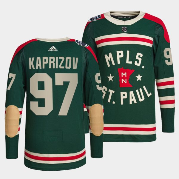 Minnesota Wild Kirill Kaprizov Winter Classic Green Jersey Minnesota Wild Kirill Kaprizov Winter Classic Green Jersey