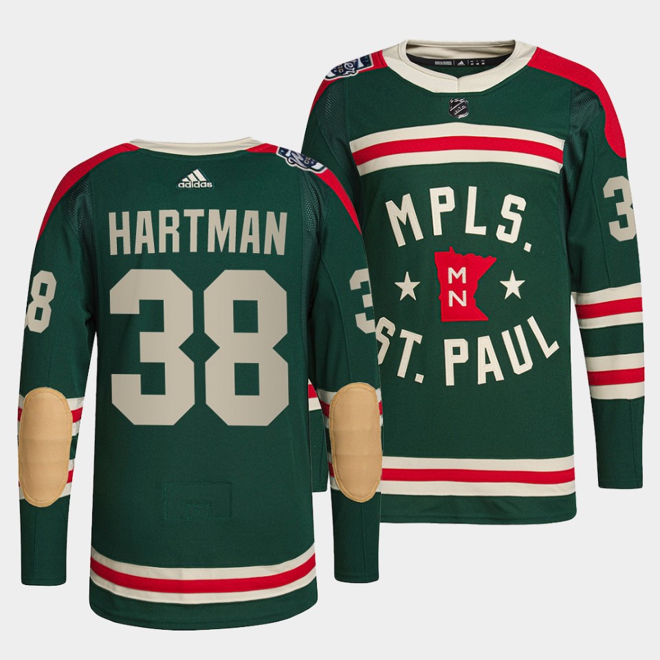 Minnesota Wild Ryan Hartman Winter Classic Green Jersey Minnesota Wild Ryan Hartman Winter Classic Green Jersey
