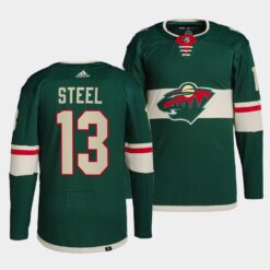 Minnesota Wild Sam Steel Home Green Jersey