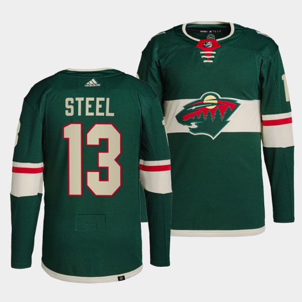 Minnesota Wild Sam Steel Home Green Jersey Minnesota Wild Sam Steel Home Green Jersey