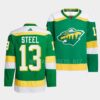 Minnesota Wild Sam Steel Home Green Jersey