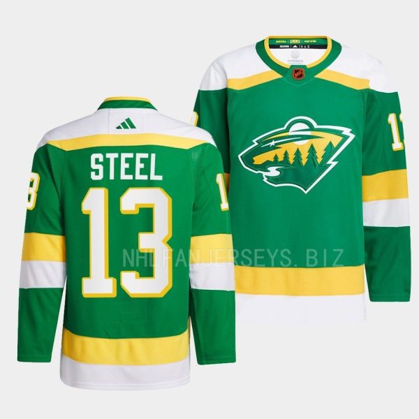 Minnesota Wild Sam Steel Reverse Green Jersey Minnesota Wild Sam Steel Reverse Green Jersey