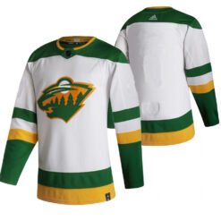 Minnesota Wild Team 2021 Reverse Retro White Jersey