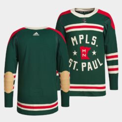 Minnesota Wild Team 2022 Winter Classic Green Jersey