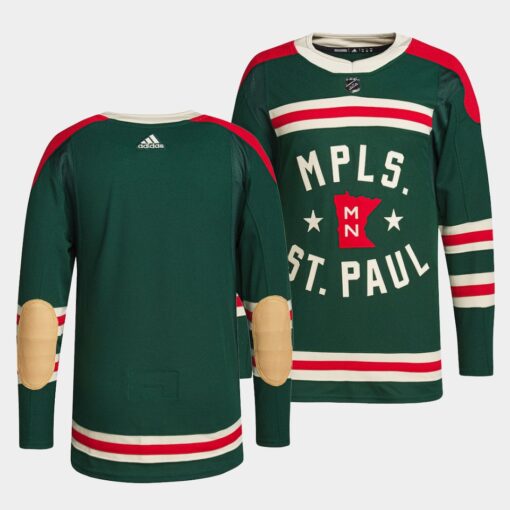 Minnesota Wild Team 2022 Winter Classic Green Jersey