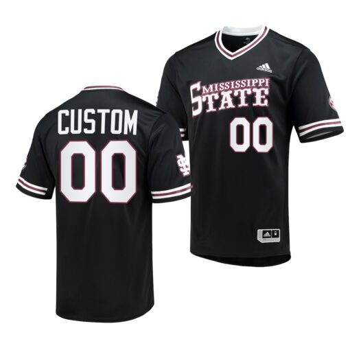 Mississippi State Bulldogs Custom College Baseball Replica Jersey Black