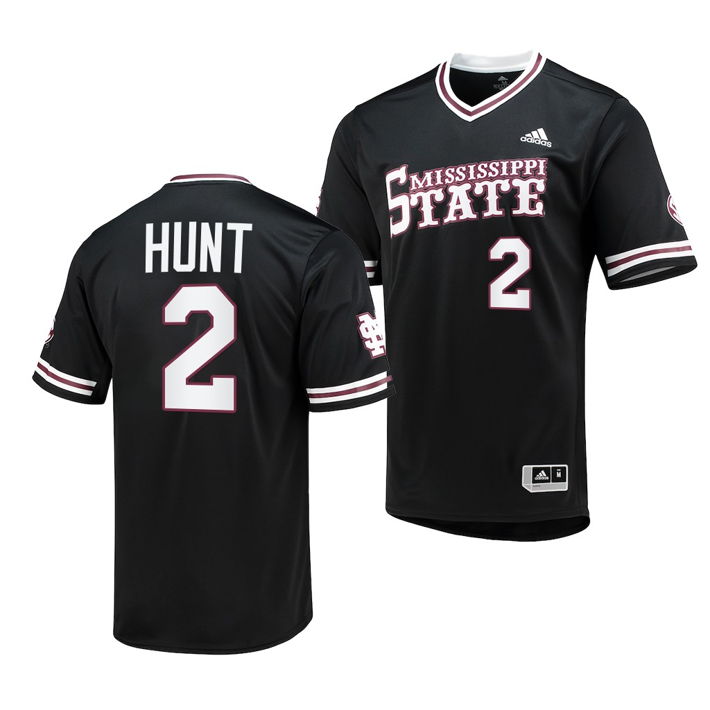 Mississippi State Bulldogs KC Hunt College Baseball Replica Jersey Black Mississippi State Bulldogs KC Hunt College Baseball Replica Jersey Black