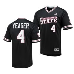 Mississippi State Bulldogs RJ Yeager College Baseball Replica Jersey Black
