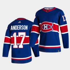 Montreal Canadiens 2021 Reverse Retro Josh Anderson Royal Special Edition Authentic Jersey