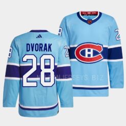 Montreal Canadiens Christian Dvorak 2022 Reverse Retro 2.0 Blue Jersey