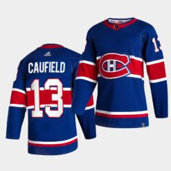 Montreal Canadiens Cole Caufield 2021 Reverse Retro Royal Special Edition Jersey