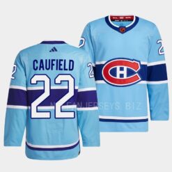 Montreal Canadiens Cole Caufield 2022 Reverse Retro 2.0 Blue Jersey