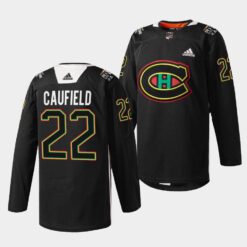Montreal Canadiens Cole Caufield Black History Night  Black Chandail Jersey